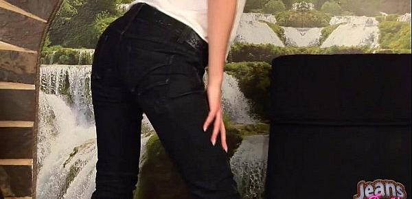  Petite Alex teasing hard in tight skinny jeans